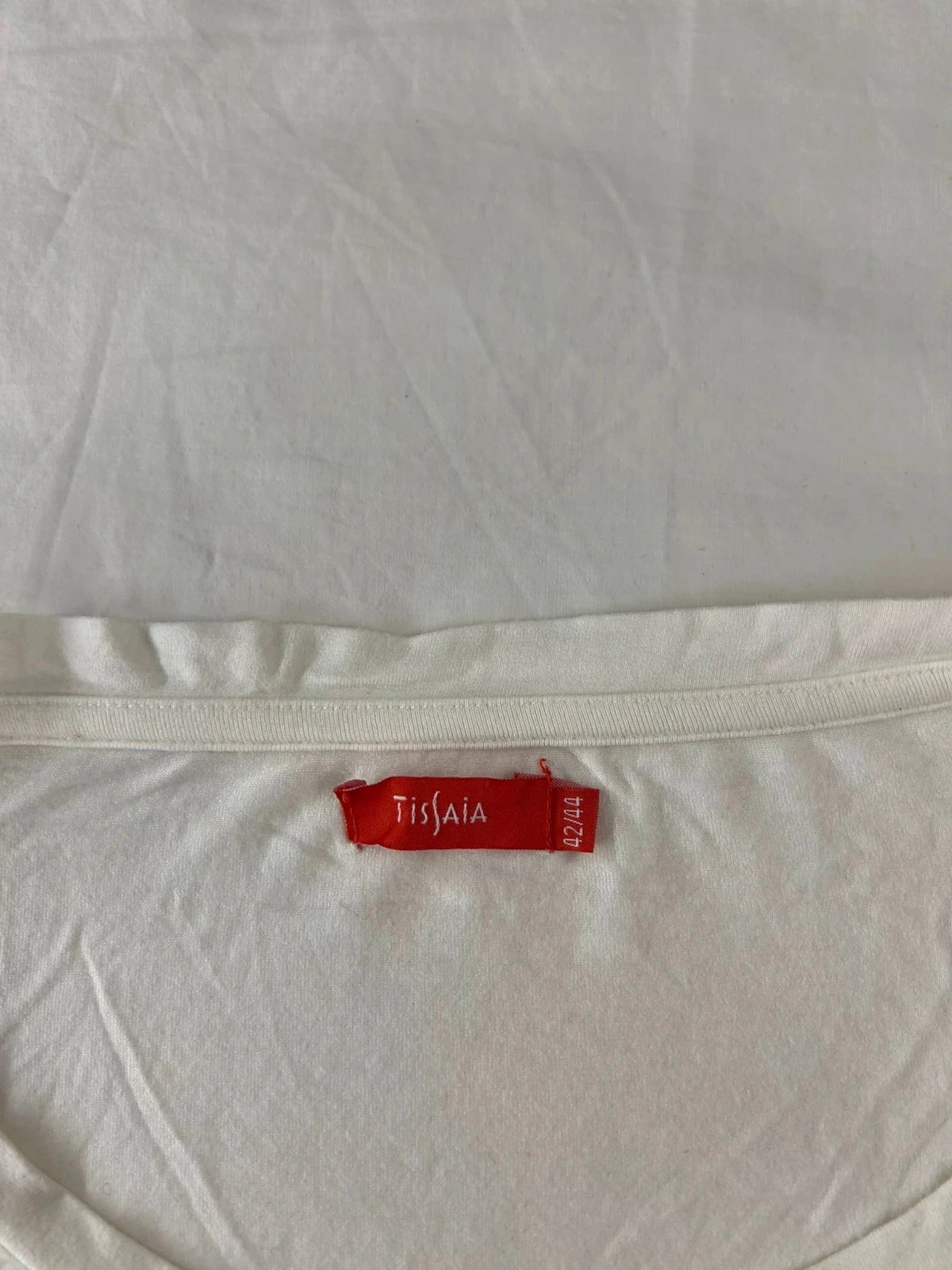 T-shirt branco Tissaia com estampa de palmeira vintage multicolor – photo 5